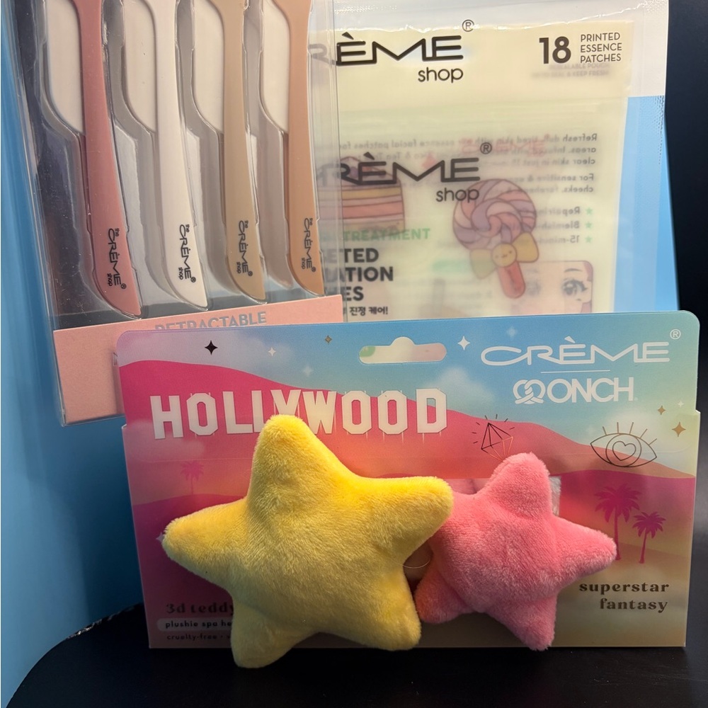 The Crème Shop Bundle Star Plush Set - Yellow and Pink